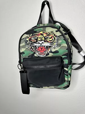 Ed Hardy Purse Festival Bag Small Backpack Tiger Tattoo Camo Camouflage New NWT • $35