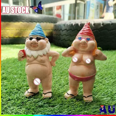 Nude Statuary Garden Gnomes Naughty Naked Funny Gift Statue Decor Nudist Gift • $21.98