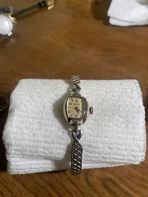 Vintage Womens Hamilton Watch 10k RGP Bezel Running • $19