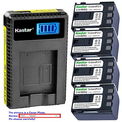 Kastar Battery LCD Charger For Canon NB-2L12 2L14 & Canon VIXIA HV30 VIXIA HV40 • $8.59