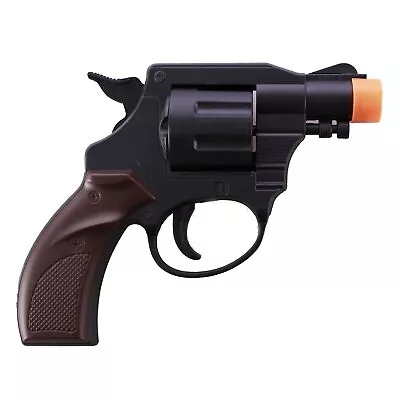 Snub Nose 8 Round Mini Spring Powered Airsoft Pistol 6mm Gun Black W/ Brown Grip • $7.99