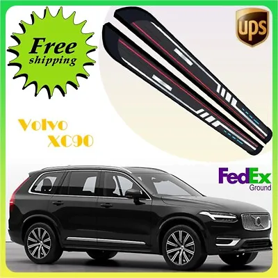 Fits Volvo XC90 2015-2024 2PCS Fixed Running Board Side Step Pedal Nerf Bar • $398.52