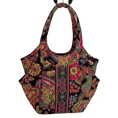 Vera Bradley Symphony In Hue Purse Shoulder Bag Tote Pockets Dbl Handles - Large • $24.99