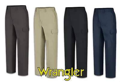 Wrangler Functional Cargo Pocket Work Pants Durable Industrial Work Uniform WP80 • $29.98