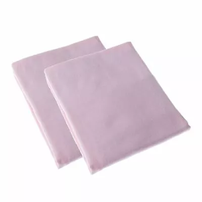 Brushed Cotton Cot Bed Flat Sheet Pair 100 X 150 Cm White Cream Blue And Pink • £17.99