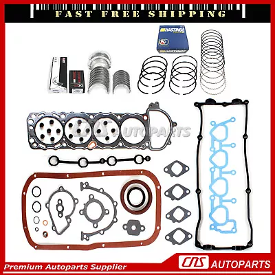 Fits 95-98 NISSAN 240SX 2.4L FULL GASKET SET W/ BEARINGS & RINGS KA24DE • $387.99