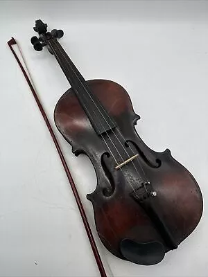 VINTAGE Violin With Hard Shell Case With Bow Maybe Antonio Stradivarius?? • $49.95