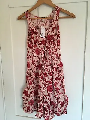 H&M MAMA Maternity Dress. Pink With Red Flowers. Size XS. BNWT • £8