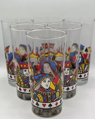 Vintage MCM Libbey ‘Kings & Queens’ Highball Glasses - Per Glass - 8 Available • $24