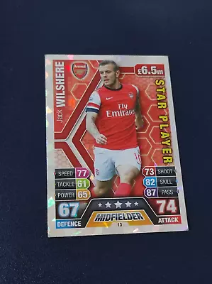 Jack Wilshere Trading Card. Topps Match Attax. Arsenal. Star Player • £1.99