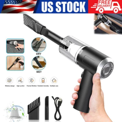 $7 • Buy Cordless Handheld Vacuum Cleaner Small Mini Portable Car Auto Home Wireless