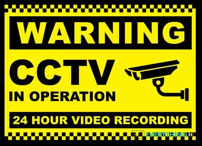 2x Warning CCTV In Operation Security Surveillance Camera Notice Sticker Sign  • $9.84