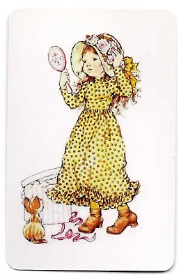 $4 • Buy Sarah Kay Girl Cat Swap Card Playing Card Blank Back (1 Off Only)