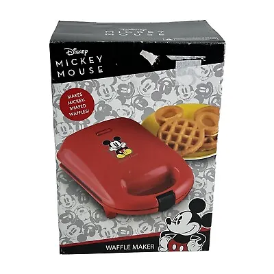 Disney Mickey Mouse Shaped Complete Belgian Waffle Maker Non-Stick Cooking • $19.95