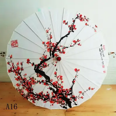 Silk Cloth Blossoms Ancient Dance Umbrella Decorative Chinese Style Oil Paper • $34.39