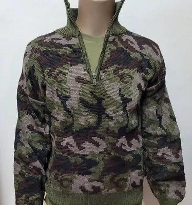 Stand-Up Sweater Military Model Alpen IN Size XL Camouflage Woodland Camo • $114.08