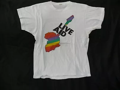 Live Aid Large Concert Shirt Vintage 1985 Screen Stars 50/50 • $80