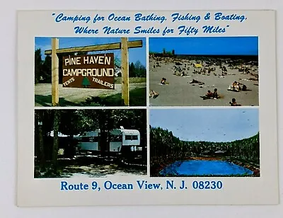 1970s Ocean View New Jersey Pine Haven Campgrounds VTG Mailer Card Beaches  • $12.99