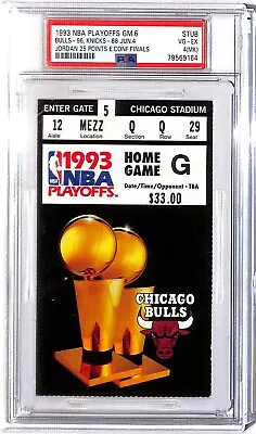 1993 NBA Conference Finals Game 6 Ticket PSA 4 Bulls Clinch Over Lakers Jordan • $199.96