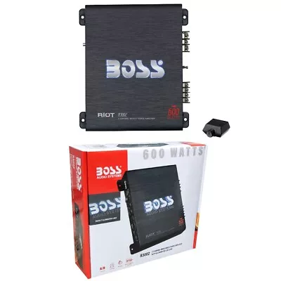 1 Boss Audio Systems R3002 Amplifier 2 Channels 600 Watt Max Remote Included • £124.91