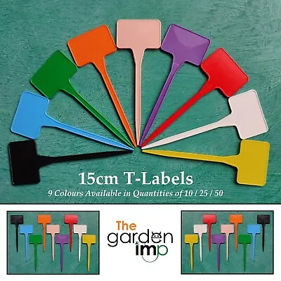 £7.29 • Buy Plant Labels T-Type Coloured Seed Trays Pots Garden Markers ID Tee Tags 10 25 50
