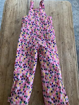 Hanna Andersson Multi-Color Floral Bibs Ski Snow Pants 140 Sz 10 • $53