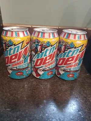 Summer Freeze Mountain Dew 3 Cans (12oz) Limited Edition Expired  • $9.95