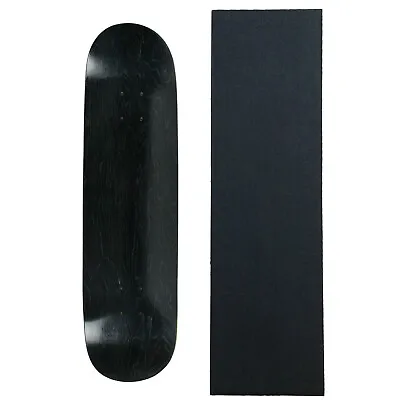 MOOSE Blank SKATEBOARD DECK 7.5 BLACK Skateboards With Black Diamond Grip • $29.95