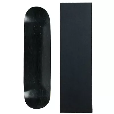 MOOSE Blank SKATEBOARD DECK 8.5 BLACK Skateboards With Black Diamond Grip • $29.95