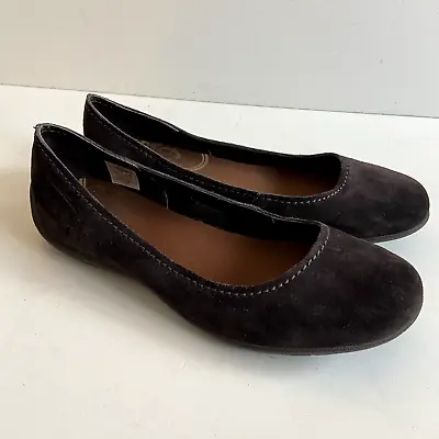 MERRELL Womens Avesso Suede Leather Ballet Flats Size 9.5 Brown Slip On Shoes • $24.99