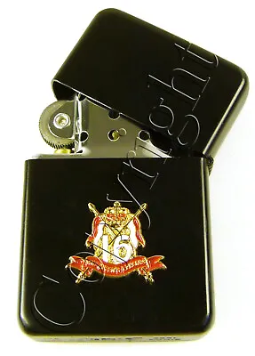16th 5th Queens Royal Lancers Deluxe Veterans Lighter With Gold Plated Badge • £9.99