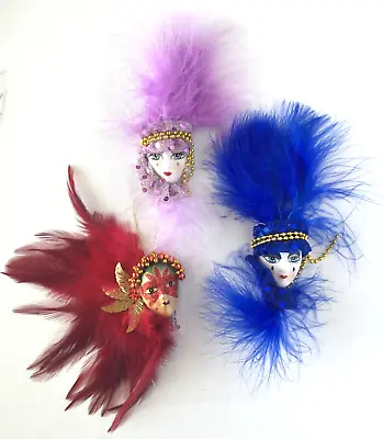 Mardi Gras Refrigerator Décor Magnets Masquerade Venetian Ornament Party Favor • $16.99