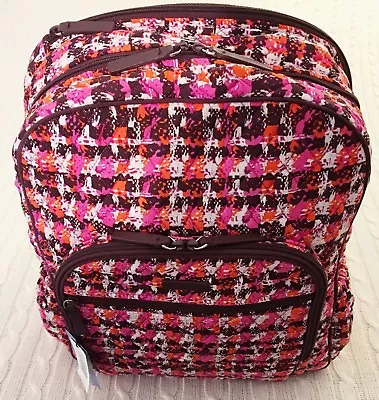 Vera Bradley Campus Tech Backpack Houndstooth Tweed College School Travel NWT • $33.97