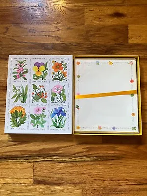 Vintage 70s Hallmark Stationery Writing Letter Full Box Set Happy Day Flowers • $30