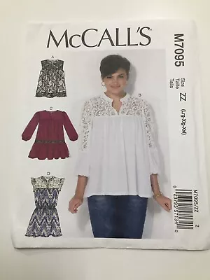 McCall's 7095 Size L To XXL Top Tunic Sleeve Variations  CUT TO SIZE XXL • $6.89