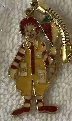 Vtg Enamel Ronald McDonald Flies Kite Keychain 1979 McDonald House Donor Gift • $19.99