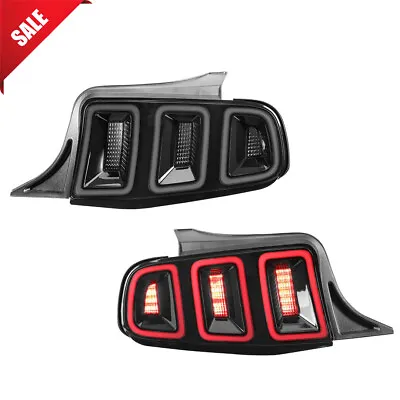 Pair Sequential LED Tail Light For 2010-2014 Ford Mustang Turn Signal Smoke Lamp • $399.99