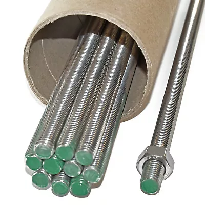 £101.49 • Buy A2 Stainless Steel Threaded Rod Bar Stud Studding M3 M4 M5 M6 M8 M10 Diameters