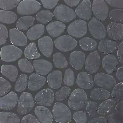 Charcoal Sliced Pebble Mosaic Wall & Floor Tile ($10.11/SqFt) • $50.56