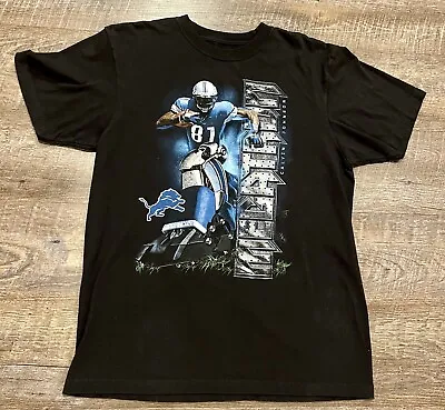 Vintage NFL Detroit Lions Megatron Calvin Johnson Black Shirt Adult Large • $40