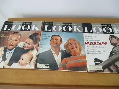 Lot 12 Look Magazines 1960's Marilyn Monroe Montand Stack Taylor Burton • $27.50