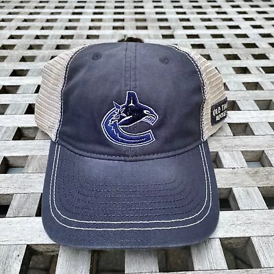 Vancouver Canucks Logo Old Time Hockey NHL Hockey Trucker Snapback Cap Hat • $12.99