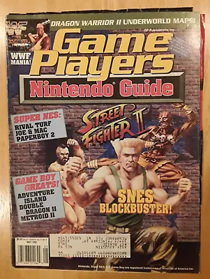 Game Players Magazine - Nintendo Guide - May 1992 Street Fighter II 2 SNES • $8