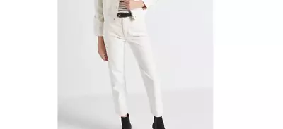 $228 NWT Current Elliott The VIntage Cropped Slim Jeans In Off White Sz 27 • $39.99