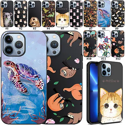 Cat Sloth Animal Phone Case Silicone Cover For IPhone 14 Pro Max 13 12 11 XR 15 • $7.46