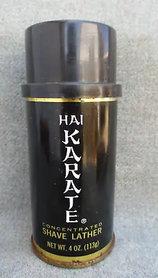 VINTAGE 1960s-1970s HAI KARATE SHAVE LATHER SHAVING CREAM CAN • $25.99