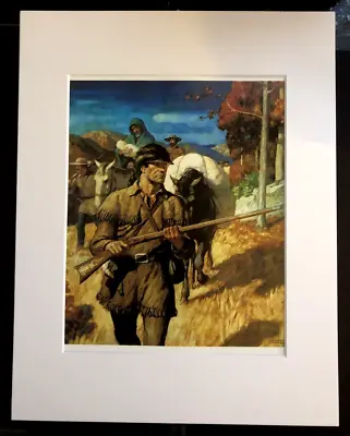 N .C. Wyeth  Daniel Boone  11 X 14 Matted Art Print-1940 • $24.99