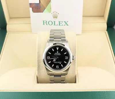 2007 Rolex Explorer 114270 Black Dial SS Oyster With Papers 36mm • $6100