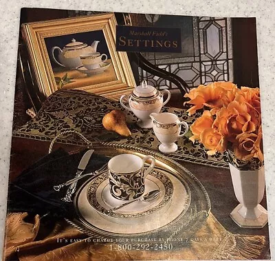 Vintage 1995 MARSHALL FIELDS~Settings Catalog~China~Silver~Waterford~Flatware+ • $19.99