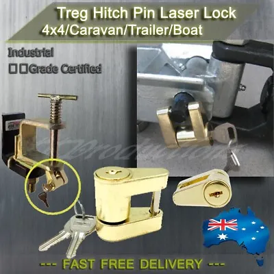 $20 • Buy 2x Hitch Pin Lock Coupling Tregg Pad Lock Trailer 4WD Camping Lock Tow Bar Ball